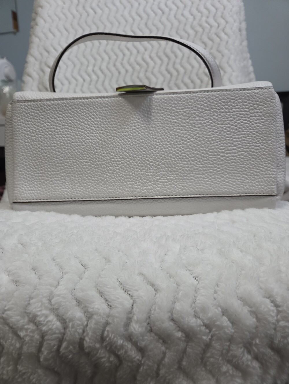 Kate Spade Bright White Leather Holden Satchel Crossbody - Picture 2 of 10
